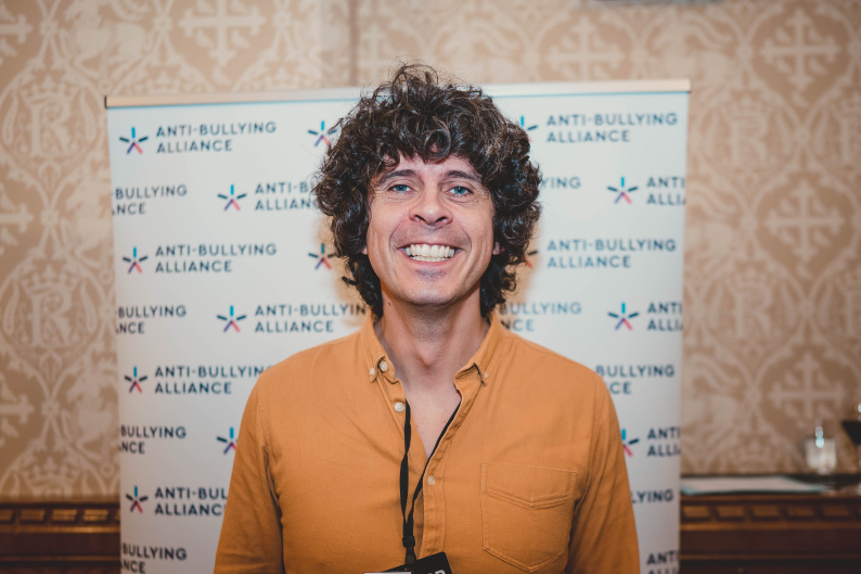 Andy Day, ABA patron, CBeebies star and lead singer of Andy and the Odd Sock at our 20th birthday party parliamentary event