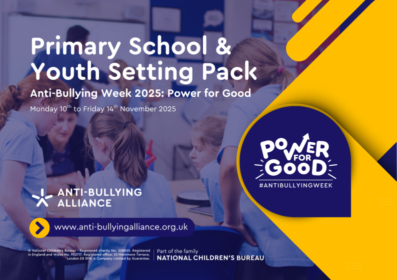 Primary School & Youth Setting Pack front page for Anti-Bullying Week 2025