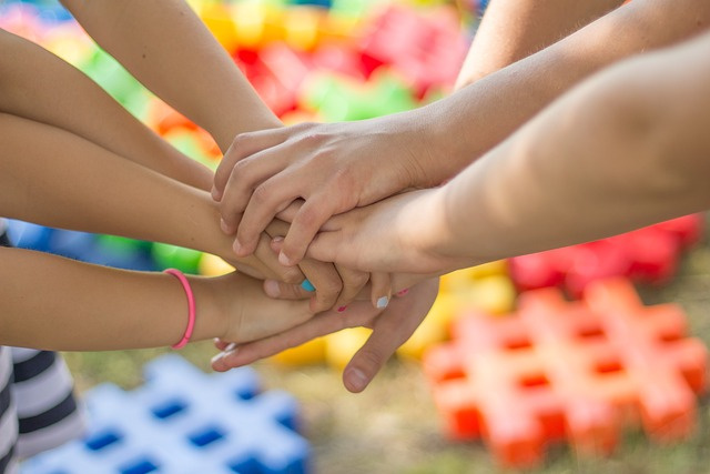 Hands united together